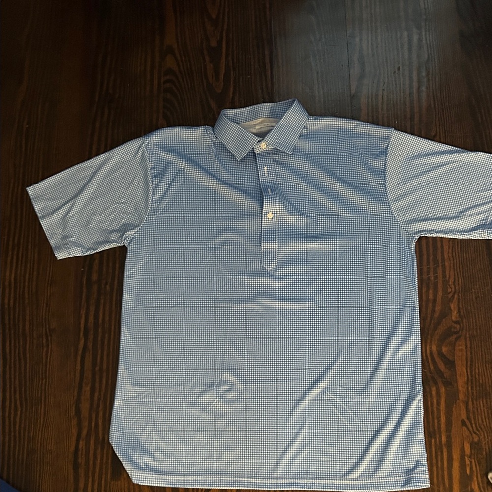 Classic Blue Checkered Polo Shirt
